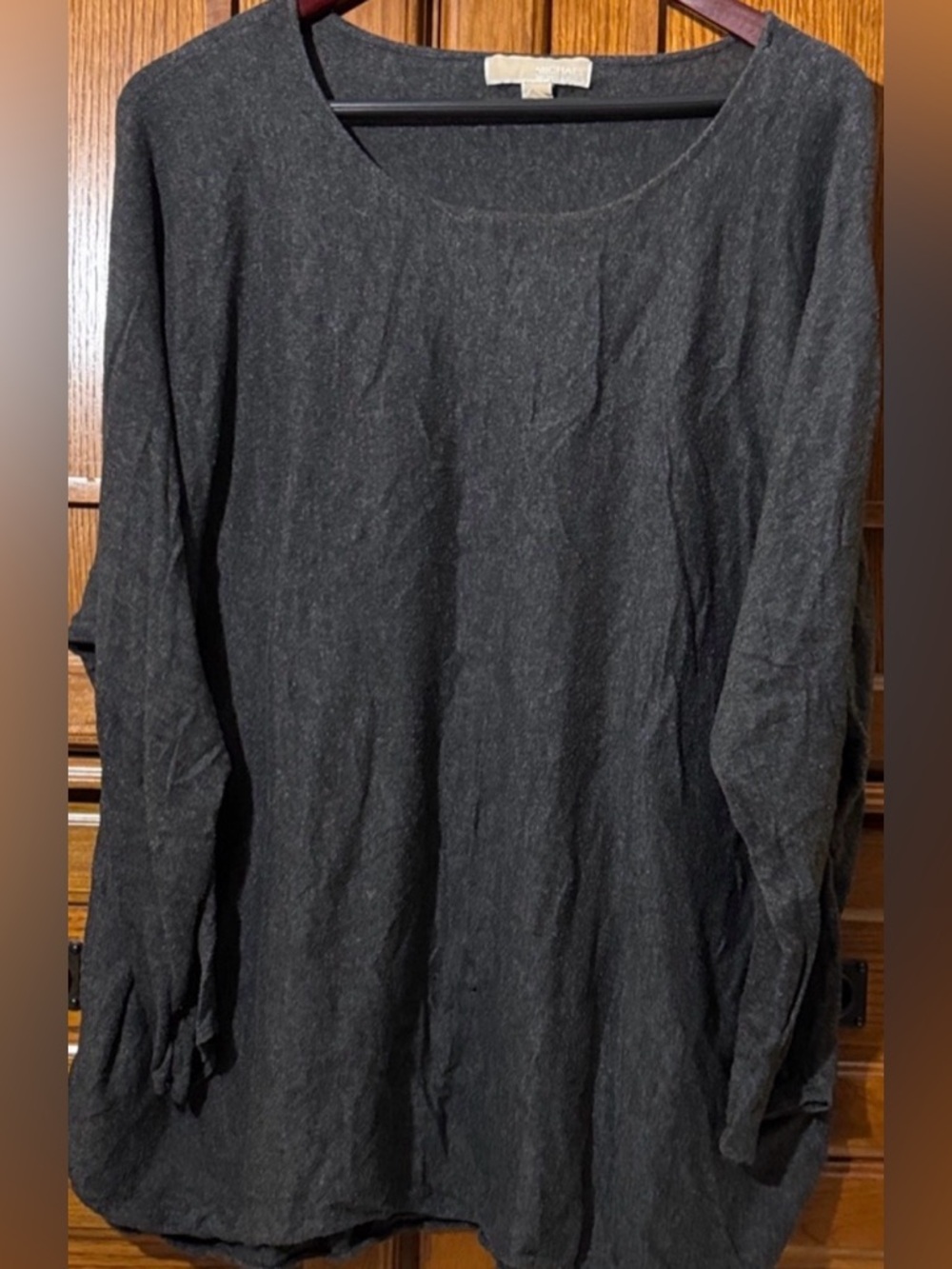 MICHAEL Michael Kors Long Sleeve Scoop Neck Relaxed Fit Tunic Top Cozy Layer